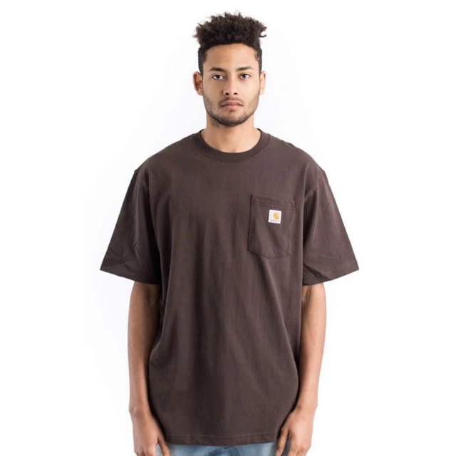 Carhartt K87 Workwear Pocket T-Shirt in Dark Brown Original