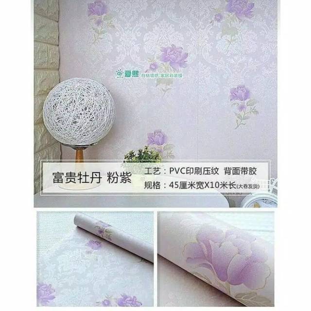 Wallpaper dinding ukuran 45 cm x 10 m