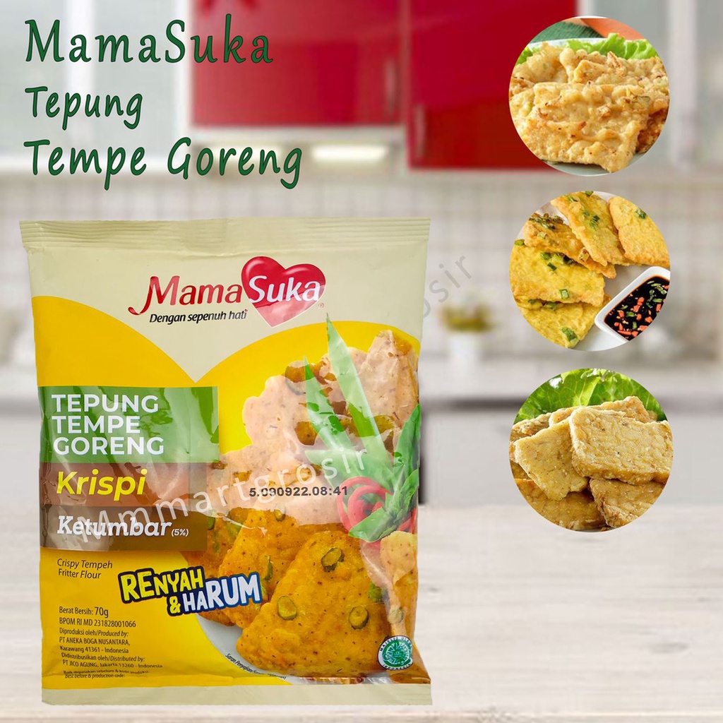 MAMASUKA / TEPUNG TEMPE GORENG / TEPUNG INSTAN / 80g