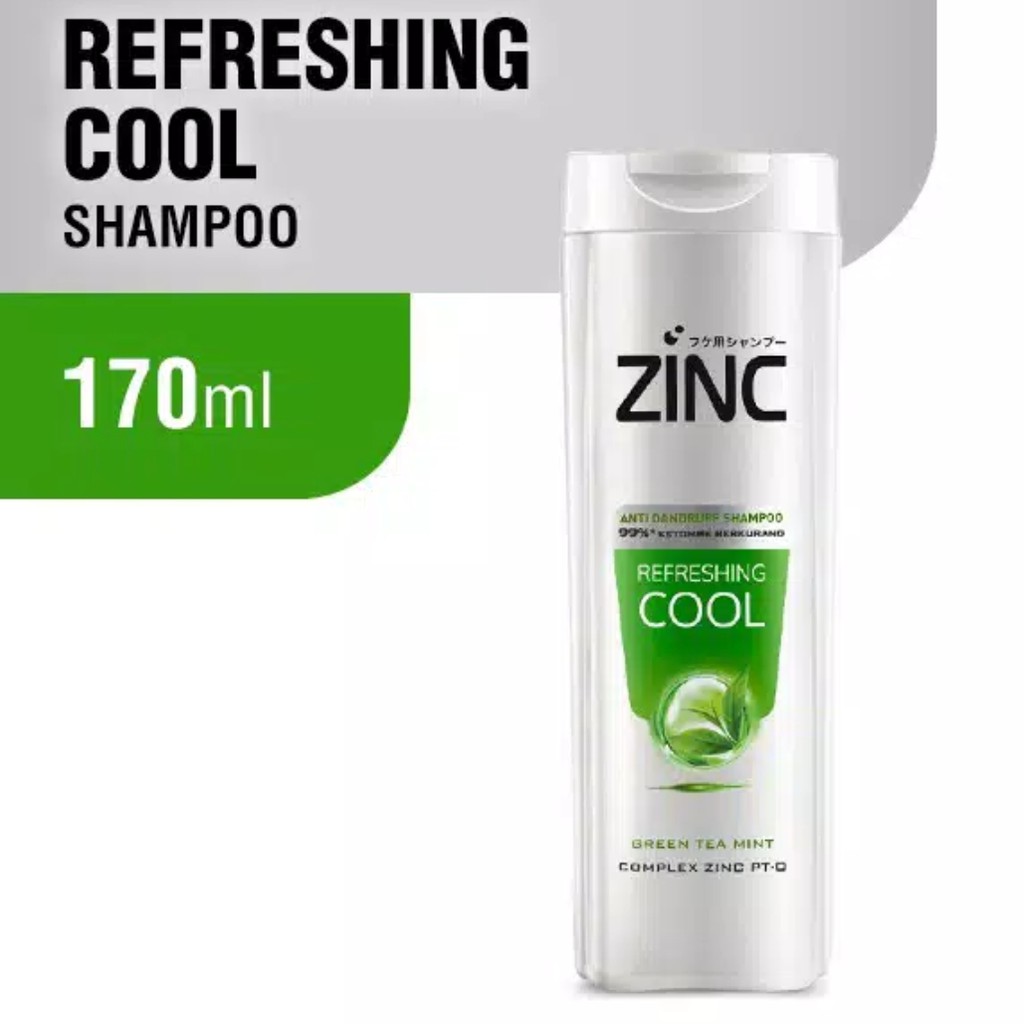 ZINC shampo 170ml BOTOL soft fresh ginseng cool pembersih rambut (no.198)