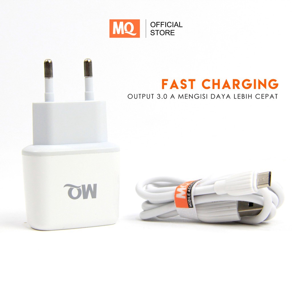 MQ Charger Fast Charging Kabel Micro Original Casan Quick Charge - Garansi 1 Tahun