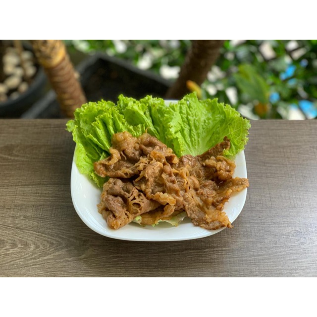 

BEEF SLICE MARINATED ala korea plus selada dan sudah dibumbui tinggal masak