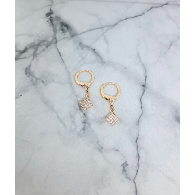 Anting Motif Wajik Chrome Emas 24k