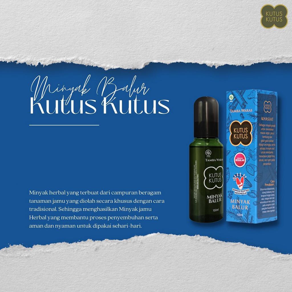 MINYAK KUTUS KUTUS Asli Tamba Waras 100ml / Minyak Balur Kutus-Kutus / MKK KUTUSKUTUS ORIGINAL BANDUNG