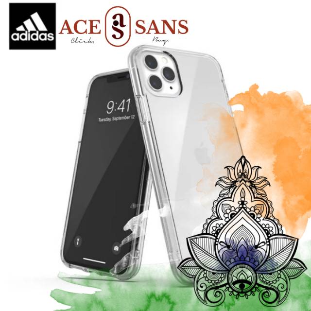 case iphone 11 pro max adidas sport small logo soft case   clear   casing iphone   case iphone   ori