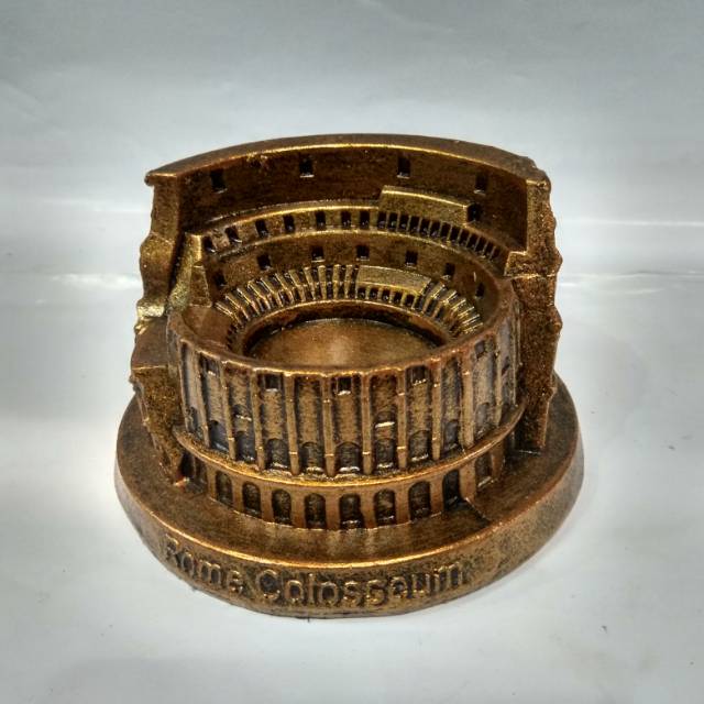 (BISA COD) MINIATUR ROME COLOSSEUM DARI FIBERGLASS UKURAN 12 CM - PAJANGAN DEKORASI RUMAH MURAH