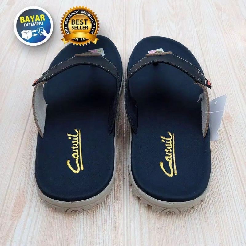 SANDAL SELOP KULIT PRIA SANDAL SLIDE CASUAL MURAH TERBARU/SENDAL PRIA KEKINIAN