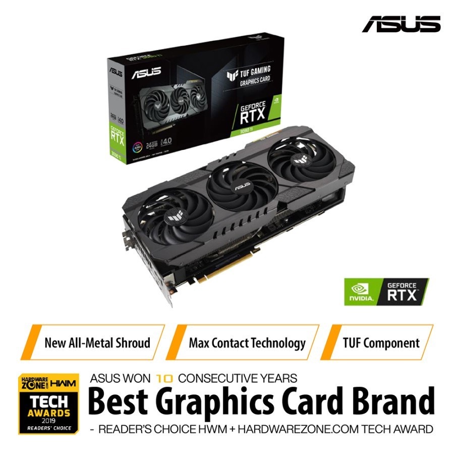 ASUS TUF RTX 3090 Ti 24GB GAMING EDITION GDDR6X 3090Ti 24G VGA NVIDIA