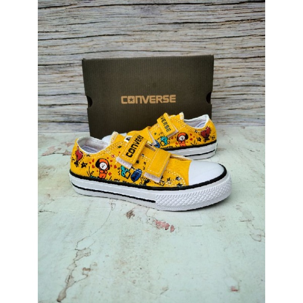 SEPATU ANAK CONVERSE BT21 YELLOW PREMIUM HIGH QUALITY CONVERSE ANAK KARAKTER