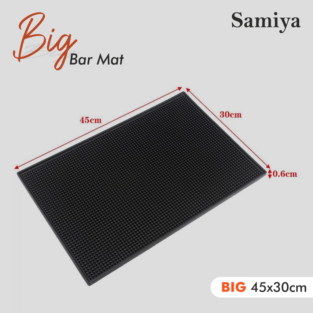 bar mat rubber non slip / alas meja bar dapur cafe / tatakan gelas piring / barista bartender tools