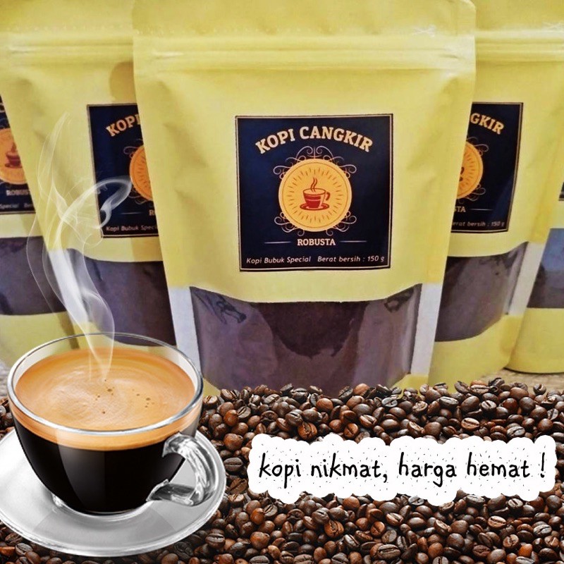 

Kopi Cangkir - Kopi Bubuk Robusta 150gr