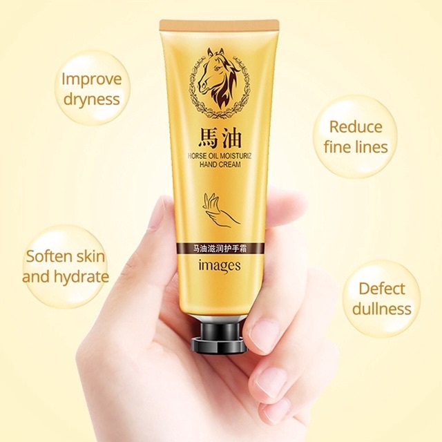 SHINE STAR - Images Hand Cream Horse Oil /Krim Melembabkan Kulit Tangan Kaki Kering Kasar dan Tumit Pecah2