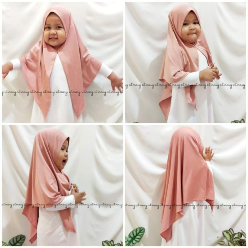 New Segitiga Instan Baby Jersy 0-1 Tahun Kerudung Instan Anak