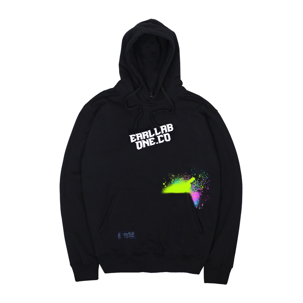 PATIENTVICTORY Sweater Hoodie pria Distro Original Branded Earllab Warna Hitam Pelangi Bahan Tebel Lembut Hoddie Cowok Aesthetic Keren Tebaru 2022 Viral Terpopuler