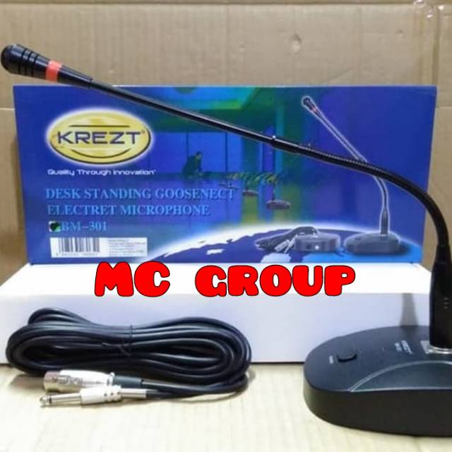 Microphone mic kabel meja meeting KREZT BM-301 Krezt BM 301