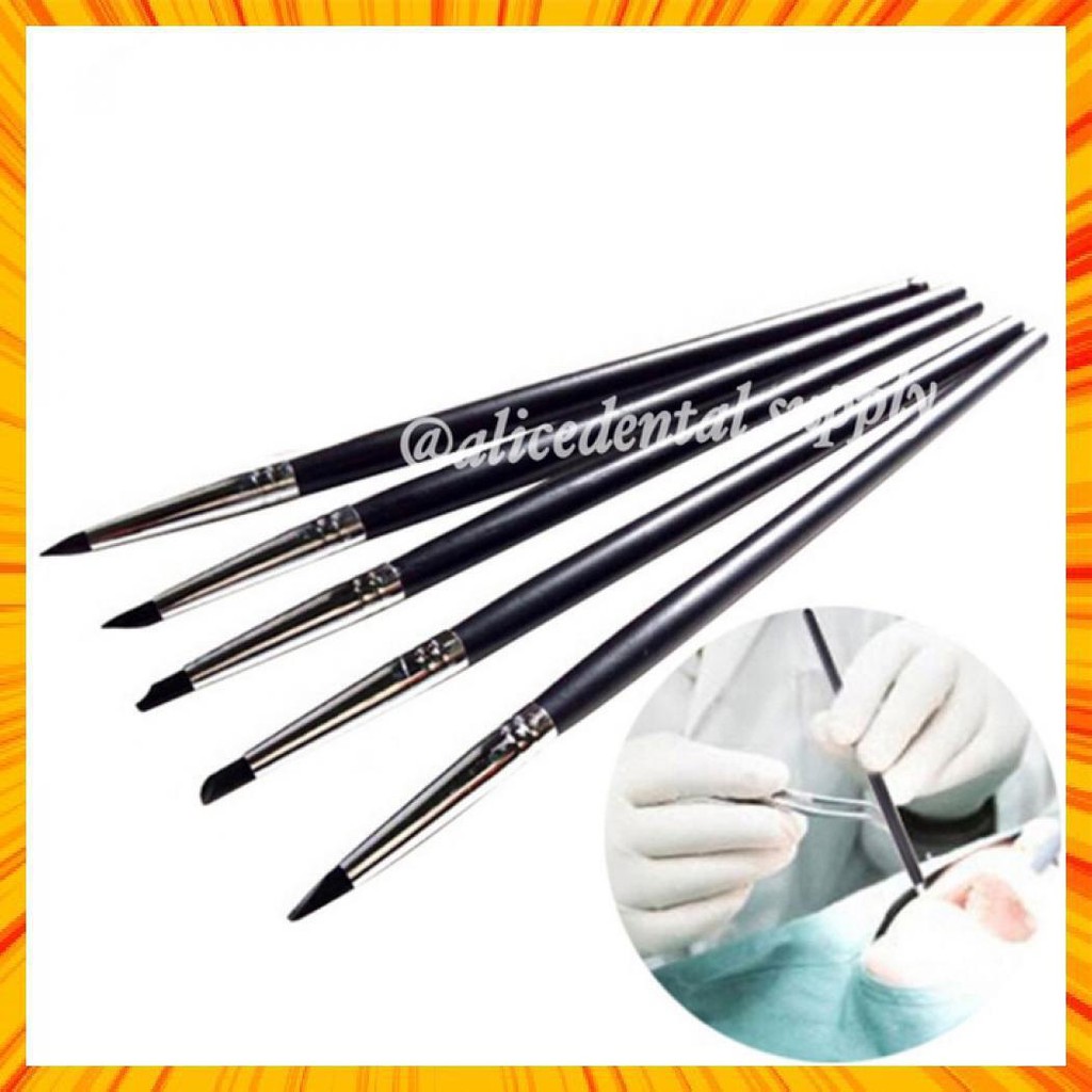 

Alicedental 5Pcs Dental Silicone Pen Carving Tambalan Black Series