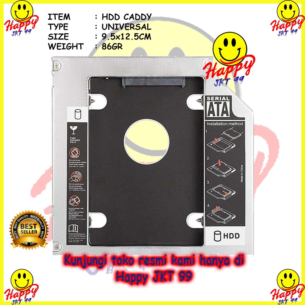 [ HAPPY JKT 99 ] SSD HDD CADDY SLIM 9.5MM ORIGINAL