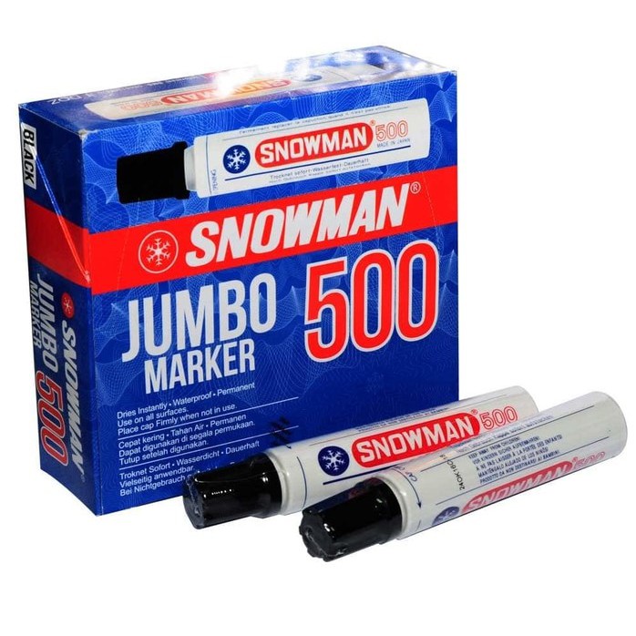 

SPIDOL MARKER JUMBO BESAR SNOWMAN 500 PERMANEN WATERPROOF TAHAN AIR