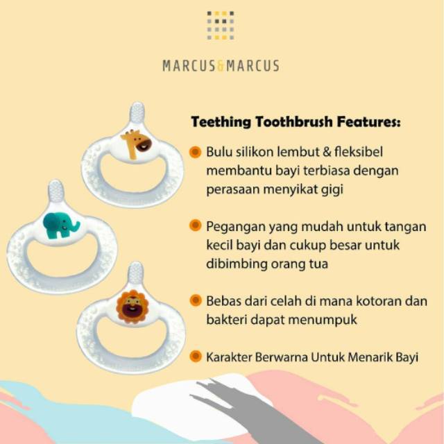 Marcus &amp; Marcus Baby Teething Toothbrush - Sikat Gigi Bayi Teether