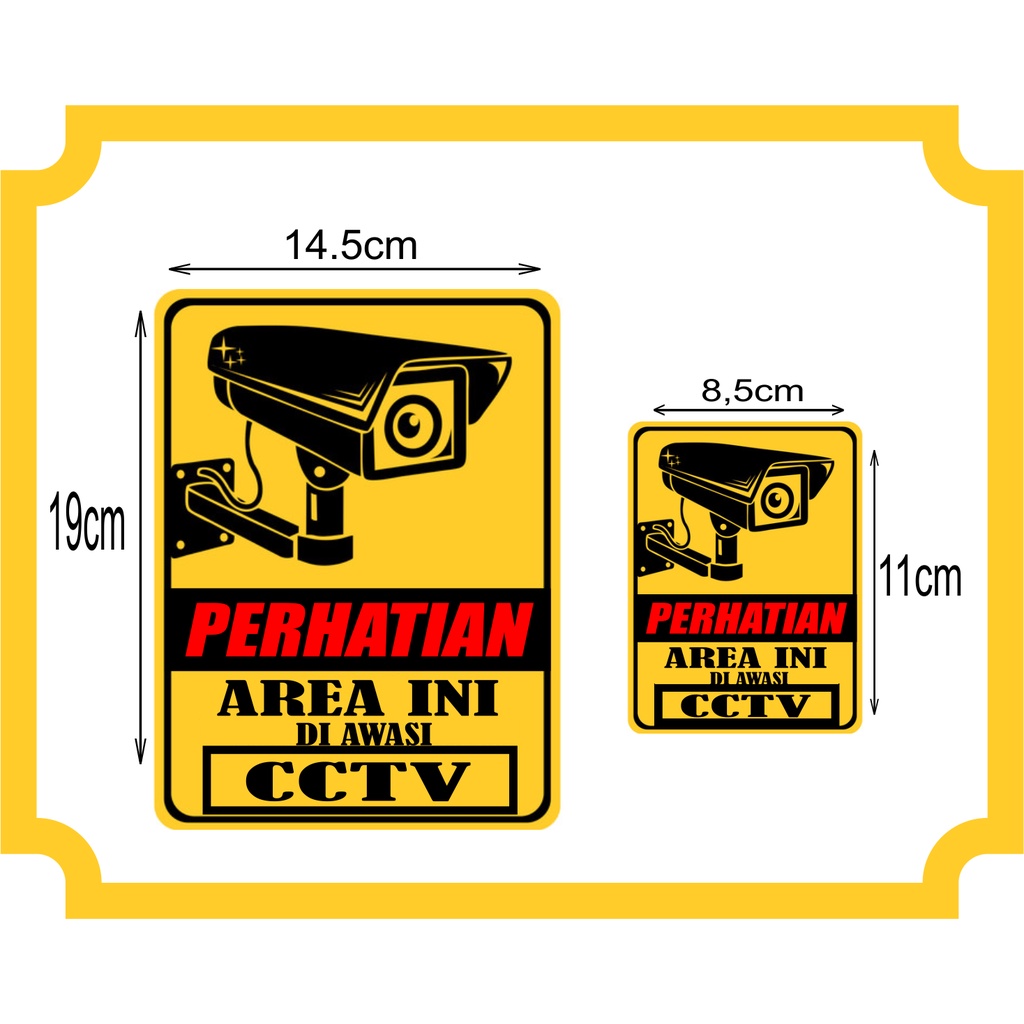 STIKER DI AWASI CCTV