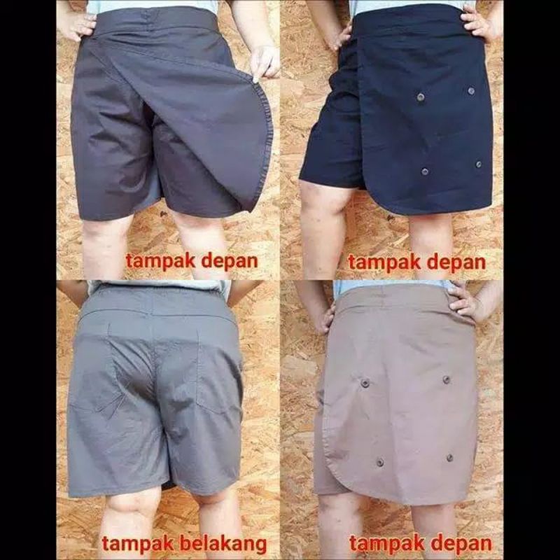 Celana Pendek Rok Jumbo 3/4 katun.  Celana Rok Jumbo 3/4 Termurah