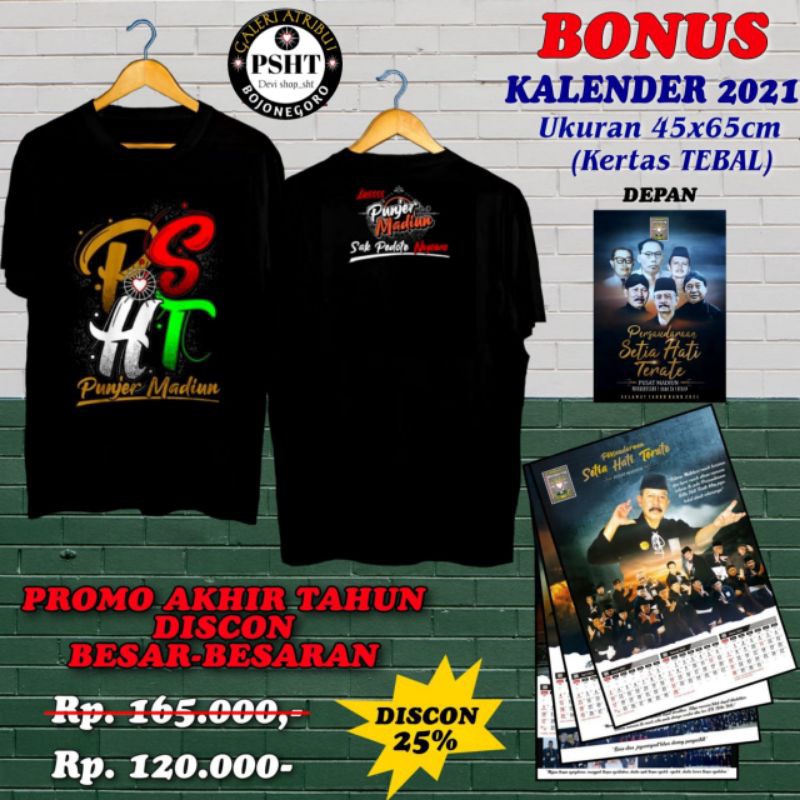 

Baju psht Bonus kalender &free stiker