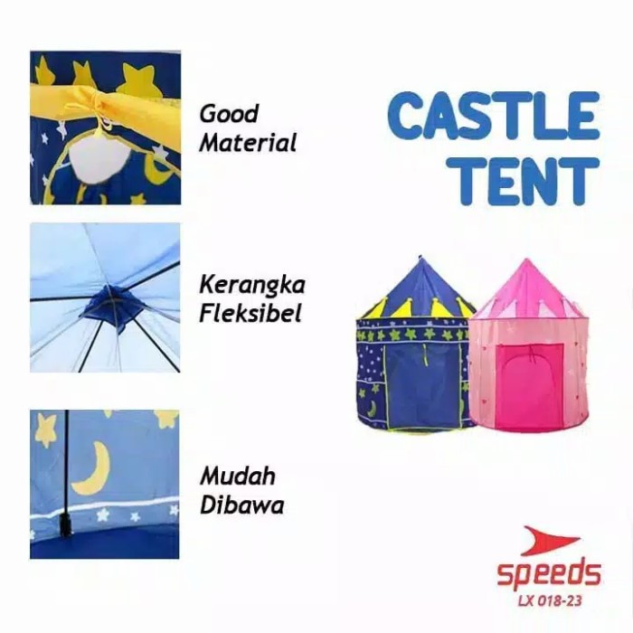 Tenda Mainan Anak Model CASTLE CASTIL Tenda Kastil Mandi Bola Portable