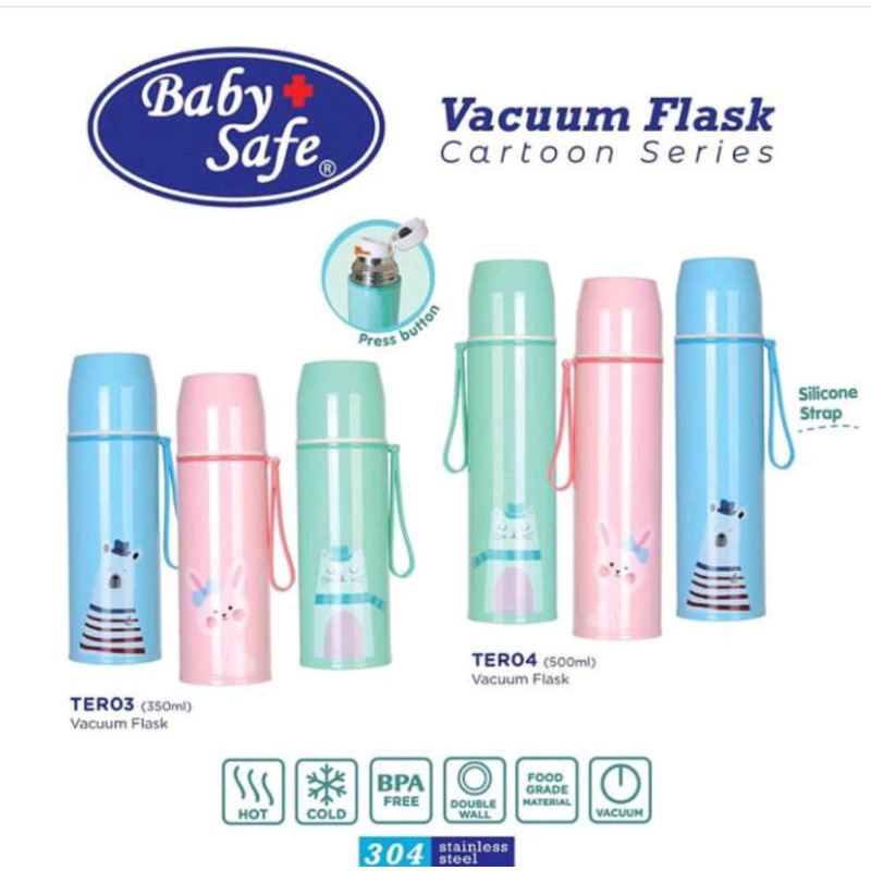 Babysafe vacum flask 500 ml TER04/termos air - (hangat/dingin)