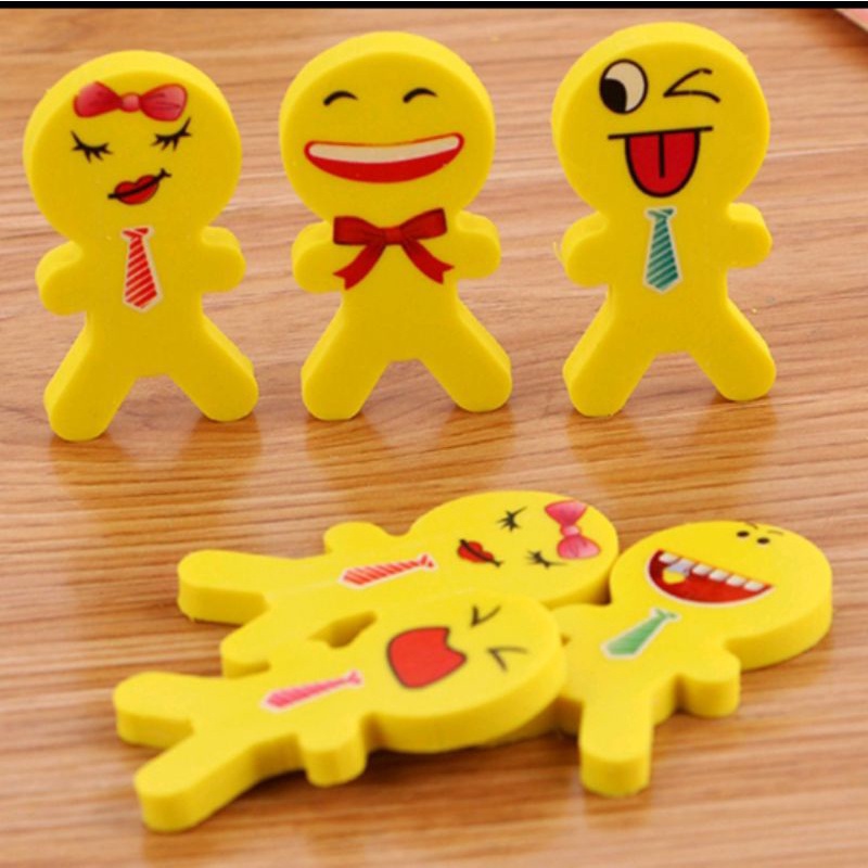 

Penghapus pensil pencil emoji human emotion cute smile karakter alat tulis pulpen bolpoin