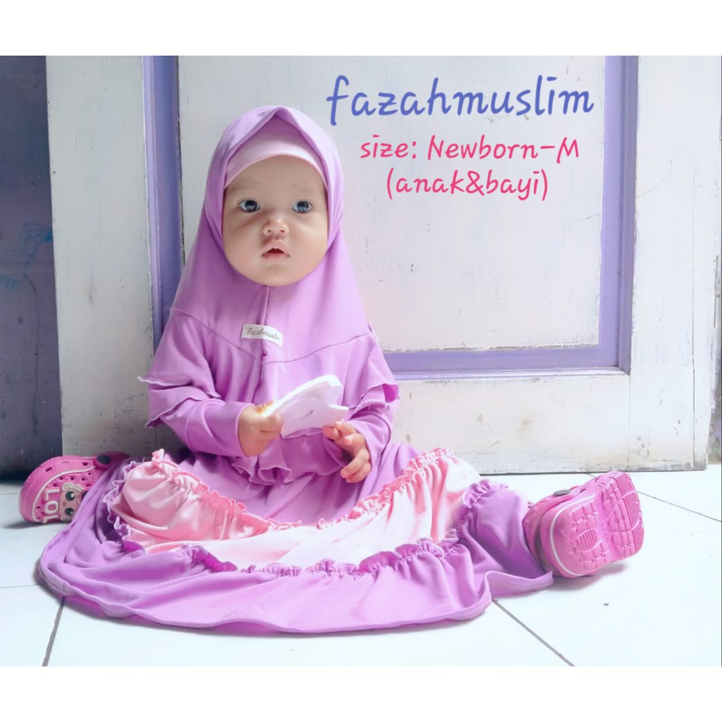 Gamis Anak Bayi/ baju muslim bayi perempuan bahan jersey premium stella