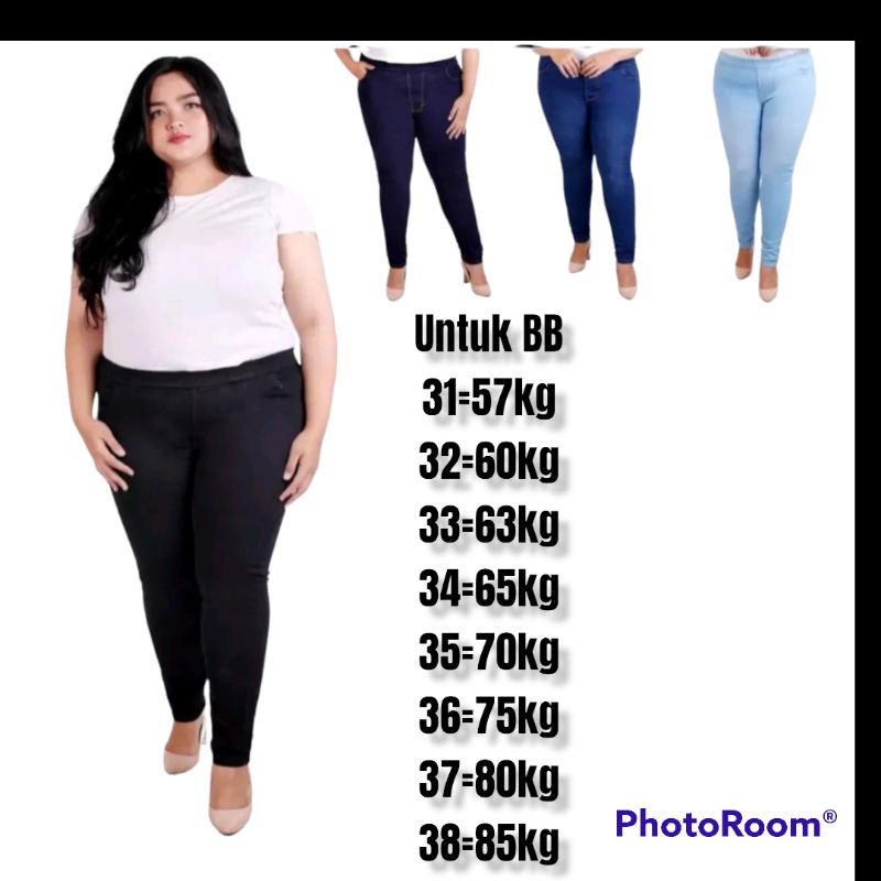 Celana Jeans Jumbo - Legging Levis Wanita - Celana Jeans Wanita Pinggang Karet Terbaru