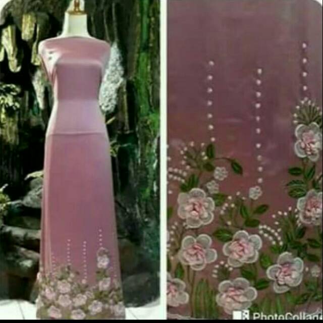 Gamis bordir timbul c2
