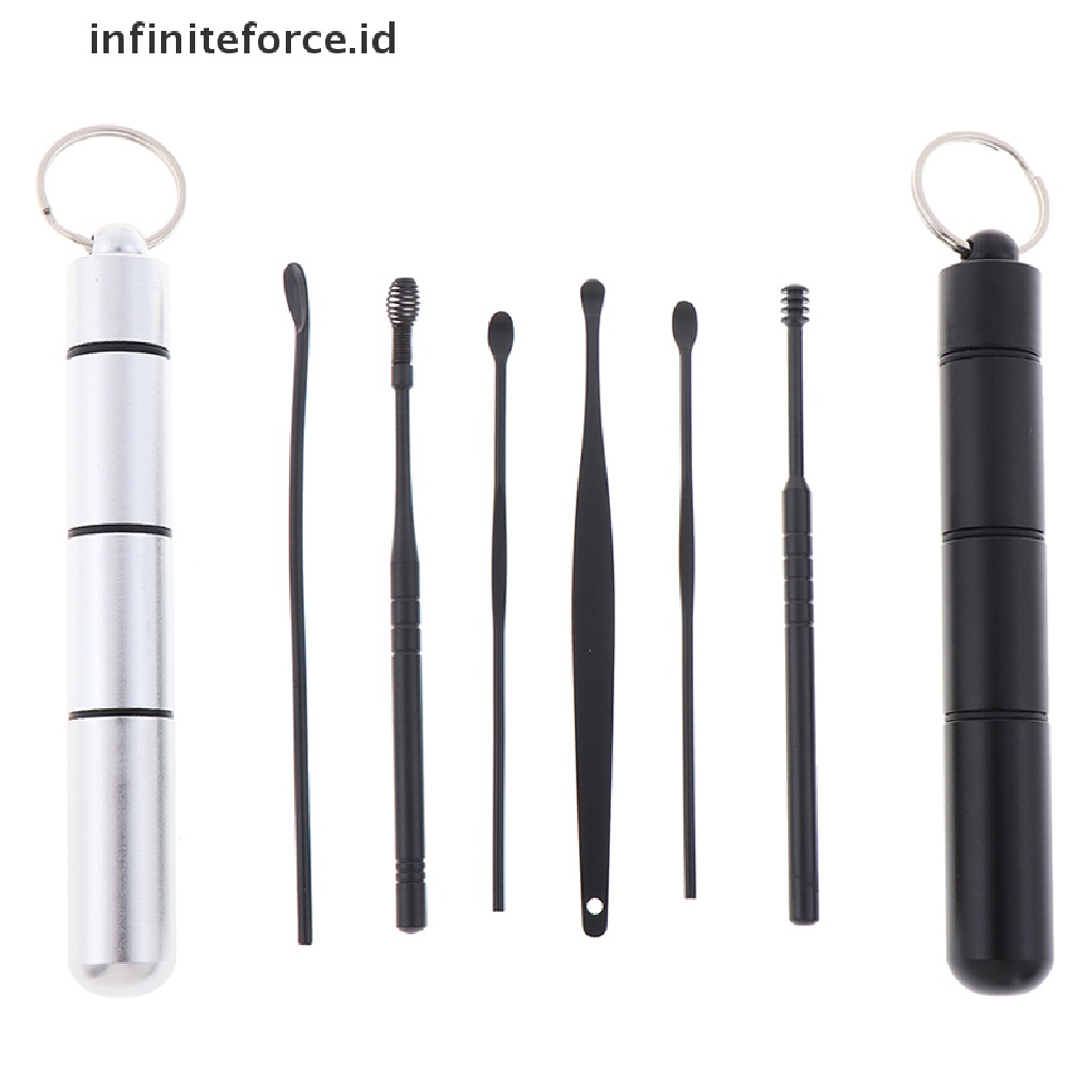 (infiniteforce.id) 6pcs / Set Alat Pembersih Telinga Portable