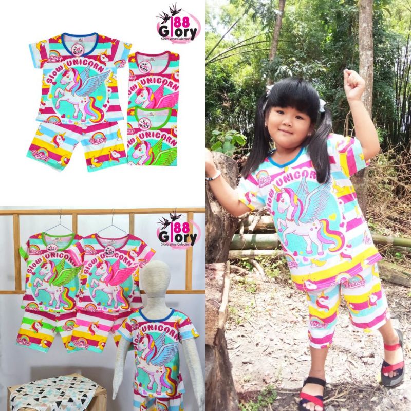 Setelan Anak Perempuan Baju Anak Perempuan Setelan Anak Motif Unicorn Setelan Unicorn Baju Unicorn