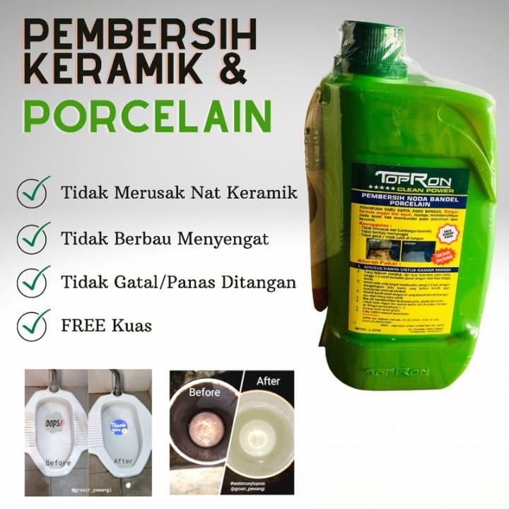 Topron Clean power pembersih keramik porselen