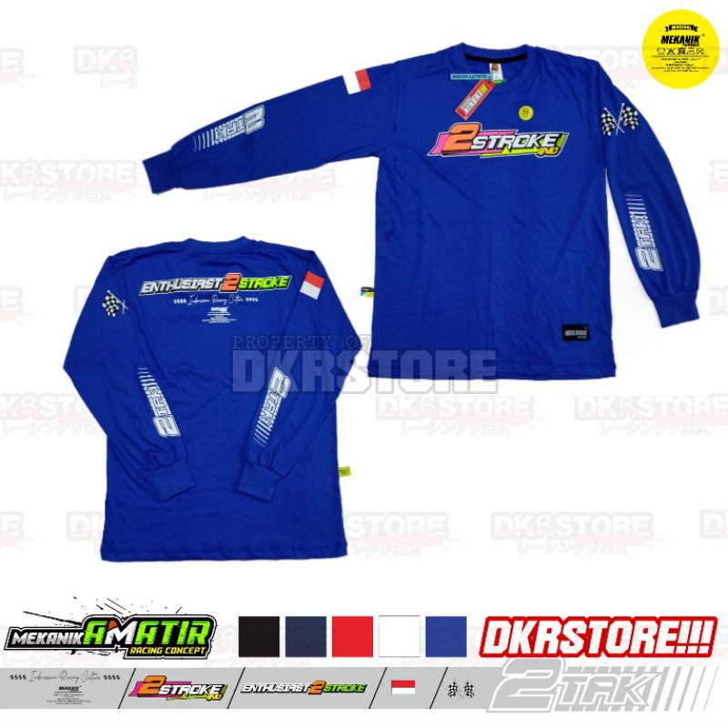 Kaos Racing 2 Tak By Mekanik Amatir | Baju Kaos Racing 2 Stroke | Kaos Racing Lengan Panjang