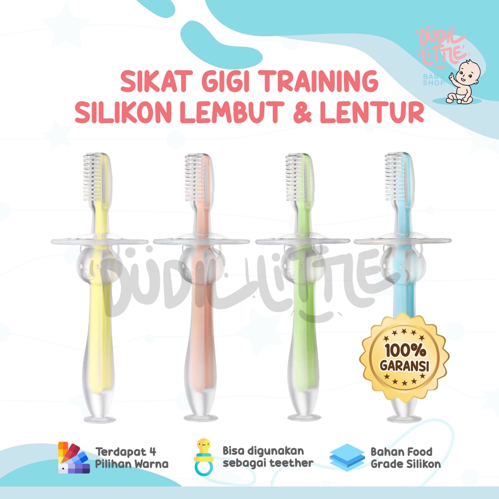 SIKAT GIGI BAYI TRAINING SILIKON LEMBUT DAN LENTUR BISA UNTUK TEETHER