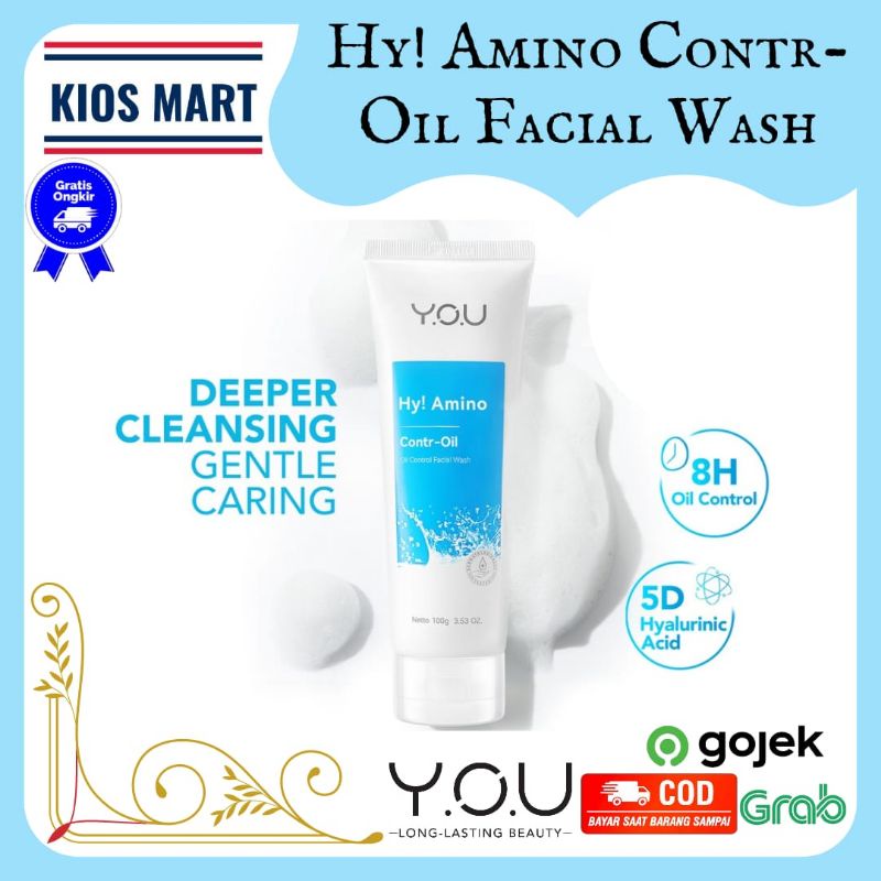 You Hy! Amino Facial Wash | Brightening | Hydrating | Anti Acne | Oil Control 100g-Oil Control