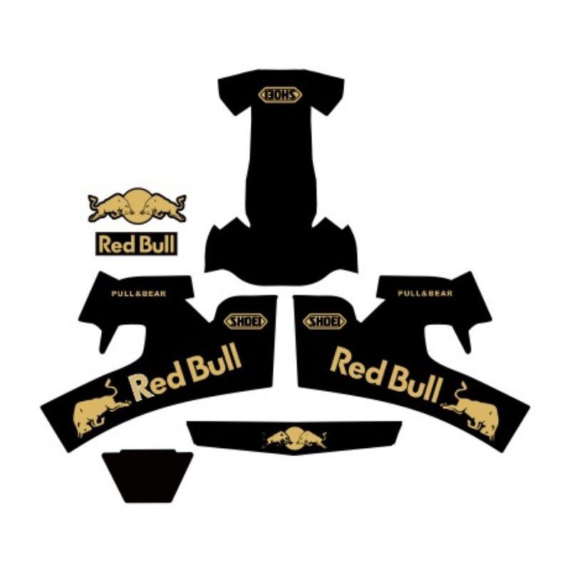decal helm KYT rc7 red bull