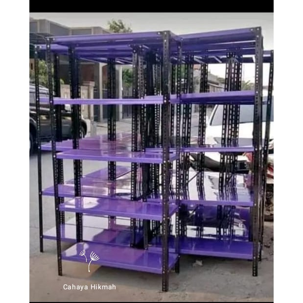 Rak Besi Ukuran 100X60X200 cm 5 Susun + Kaki Karet