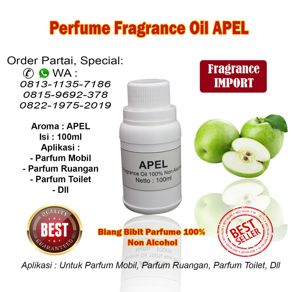 Bibit Biang Parfum Aroma APEL 100ml / Parfum APEL / PENGHARUM APEL / PEWANGI APPLE / APEL / APPLE