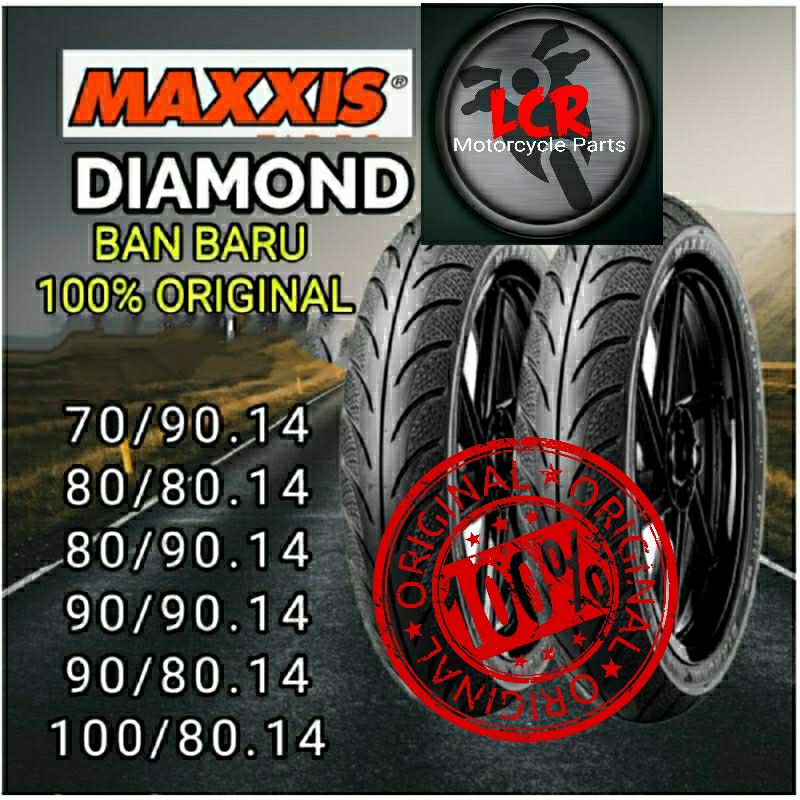 [𝗔𝗦𝗟𝗜 𝟭𝟬𝟬%] "READY STOCK" Promo Ban Maxxis Diamond Resmi Ring 14 Metik Tubles Ban Luar Tubeless Metik Ring 14 Semua Motor Matic Ban Maxis ban Maksis mio beat vario xeon fino ukuran 70/90-14 80/90-14 90/90-14 80/80-14 90/80-14 100/80-14 MA-3DN