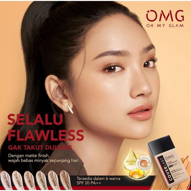 OMG Oh My Glam Coverlast Liquid Foundation SPF 20 PA++