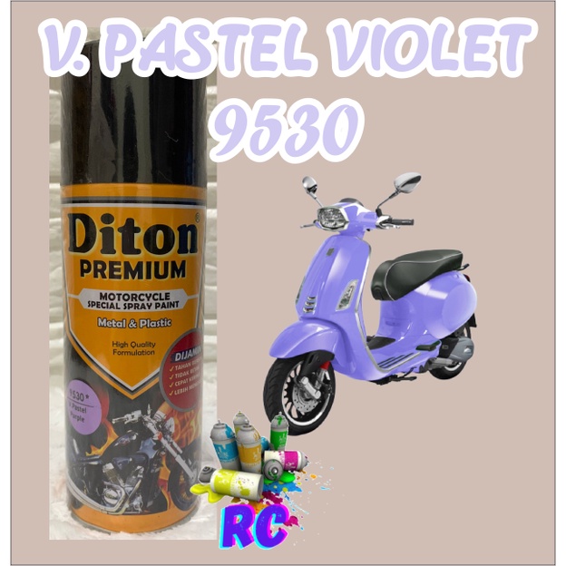 Cat Pilox Diton Premium 9530 Warna Pastel Ungu Purple 400cc Pylok Semprot Aerosol Violet Krayon Terb