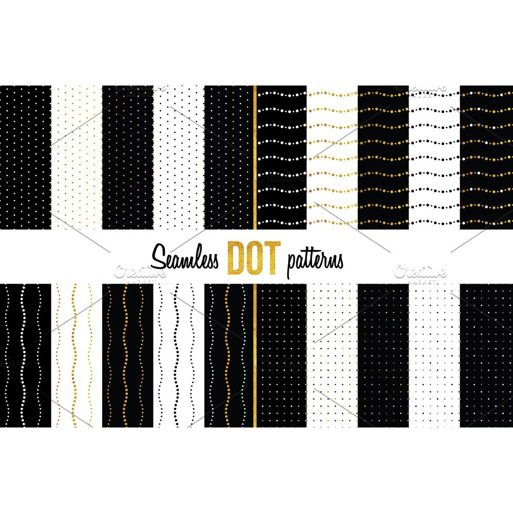 100 Seamless Dot Patterns - Illustrator