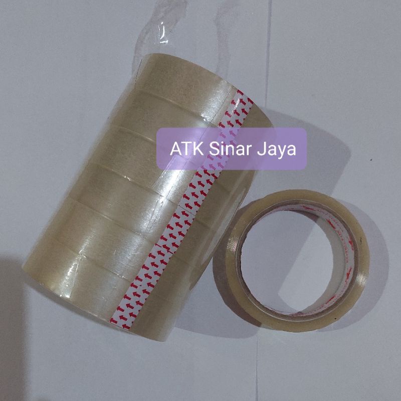 

Lakban bening 1inch / isolasi 24 mm*60yard / selotip