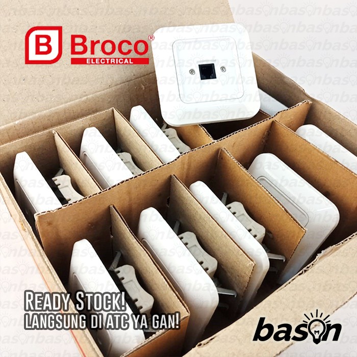 BROCO Gracio 4171 - Telephone Socket Outlet RJ11 | WH or CR