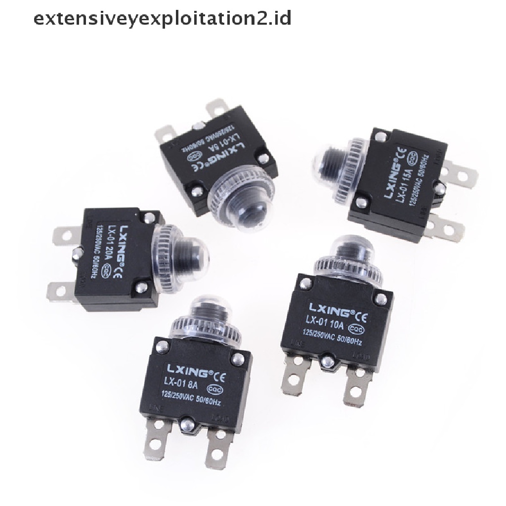 (Hotter) 1set Overload Protection Thermal Switch+Tombol Tekan+Tahan Air