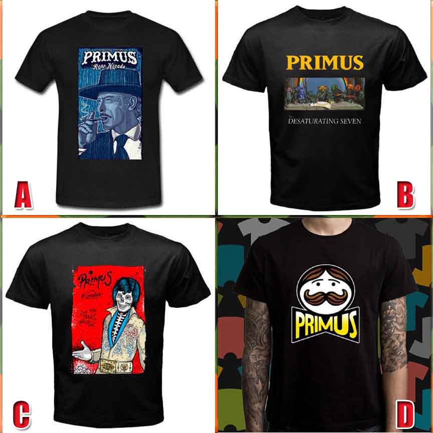 Kaos PRIMUS BAND Casual Tshirt Bahan Katun