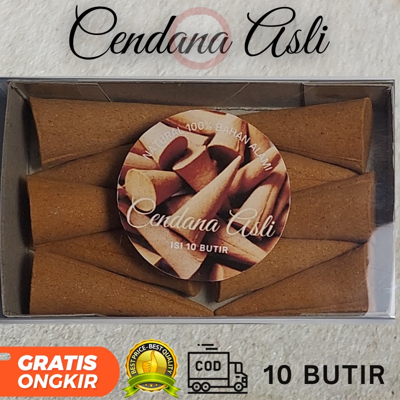 [10pcs] ASLI CENDANA SandalWood DUPA BUKHUR KERUCUT  Wangi Alami/ Real SandalWood INCENSE CONE